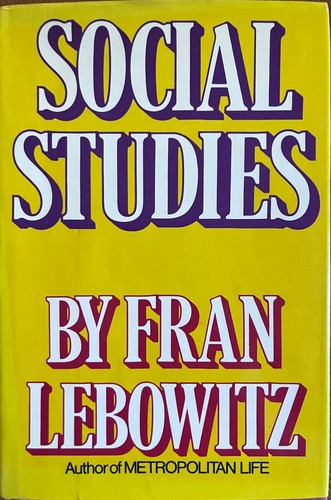 Fran lebowitz social studies - social,
